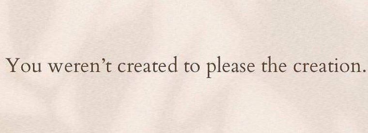 To be free, we must understand that the only One you need to impress and prove yourself to is Allāh The Exalted. 

If you try to live for the people, you will be left soulless and abandoned.