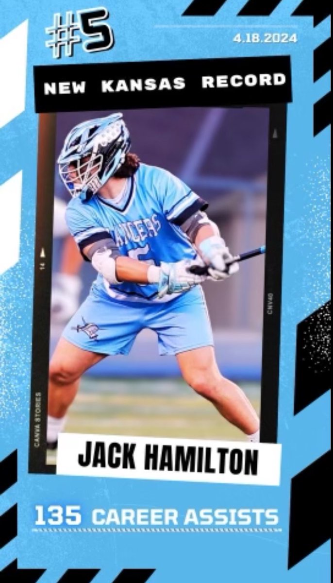 DanLeff4's tweet photo. With Fourteen assists over the past week Jack Hamilton is now the all-time Kansas leader in assists with 140.  

The Air Force commit is five points shy of 3️⃣0️⃣0️⃣

Uncle Sam 🇺🇸 got a good one!

Congrats @JackHam050505 @AF_Lax @_LancerLacrosse https://t.co/5cTAZ6Uzrb