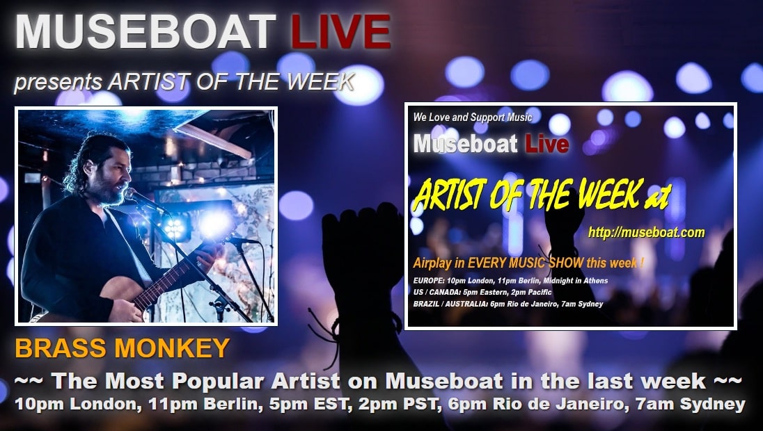 #RT Museboat Live channel at museboat.com presents new ARTIST OF THE WEEK: BRASS MONKEY museboat.com/responsive/art… @funkmonkeymetal Join us in the chatroom at shorturl.at/vMZ59 @ArtistRTweeters