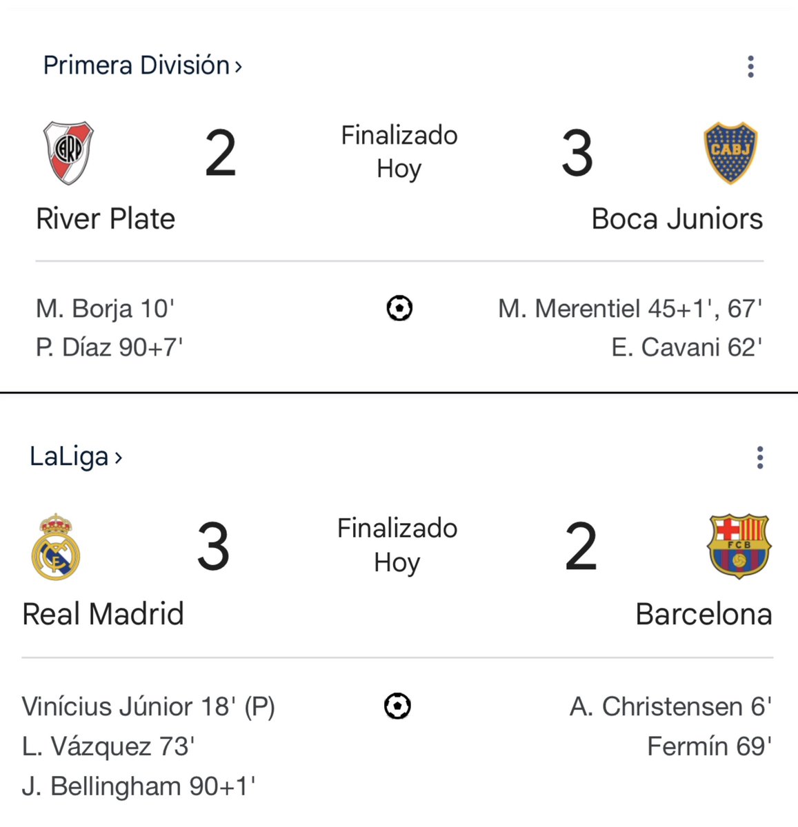 Los grandes ganamos hoy.