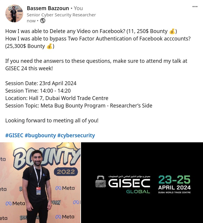 #GISEC #bugbounty #cybersecurity