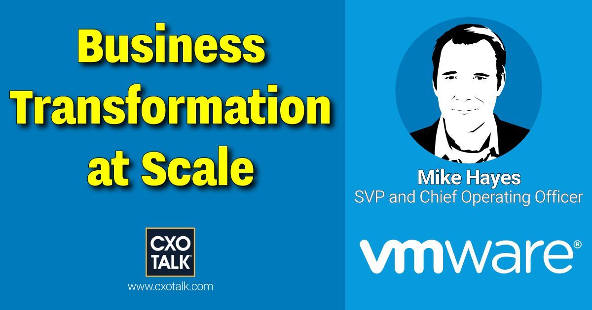 ADVICE * Be 'really thoughtful and decisive around how you balance long-term, short-term, patience, impatience, etc' * Prioritize * Balance 'short-term vs long-term intentions' * Have humility -- @thisismikehayes, fmr #COO @VMware cxotalk.com/episode/vmware… #CXOTalk #Transformation