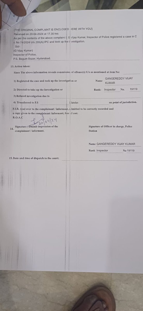 Case registered against #MadhaviLatha, the #Hyderabad #BJP MP candidate, for allegedly outraging #religious sentiment. Shaik Imran, alleged in his complaint that Madhavi Latha, making an Arrow gesture towards a Mosque, during Sri Ramnavami Shobha Yatra. #LokSabhaElections2024