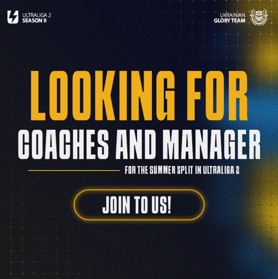 We are looking for Coaches and a Manager for the Summer Split in <a href="/ultraliga2/">2nd Ultraliga</a>☀️

There are 2 goals for us - to win the League and Promote to Ultraliga 1. If you share these goals and are capable of helping in this - let's work together.

The link to the form is below 👇