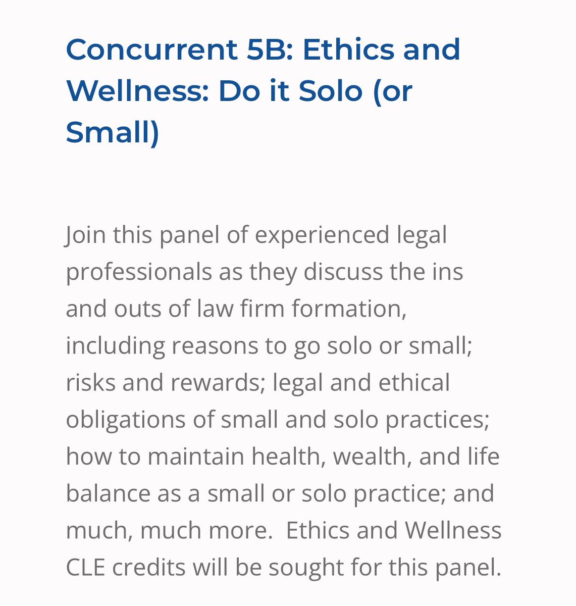 So I know we’re up against a  #transmission siting panel, but our topic is just as challenging: running a solo/small #energy practice.  Hope you’ll come here this panel on 4/26/24 with me, JP Floom, Regina Speed-Bost and Rosa Twyman at <a href="/EnergyBarAssoc/">Energy Bar Association</a> 2024 Conference