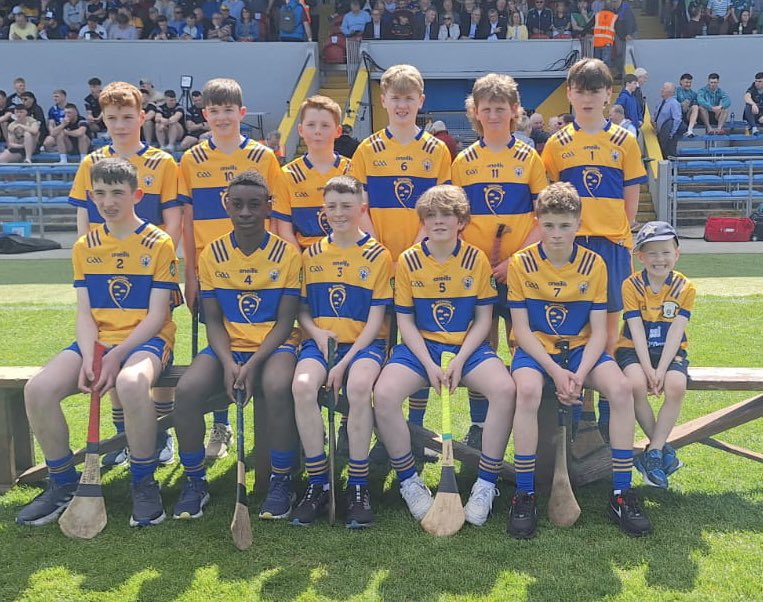 Well done to all involved in the Clare Primary Game Team 2024. A special thanks to the coaches and mentors- Liam Quirke, David Quinn, Shane Greene, Cian Dillion, Brian Kenney. A memorable day for all. @AllianzIreland @GaaClare @cnambnaisiunta @MunGAABunscol @LimerickCLG