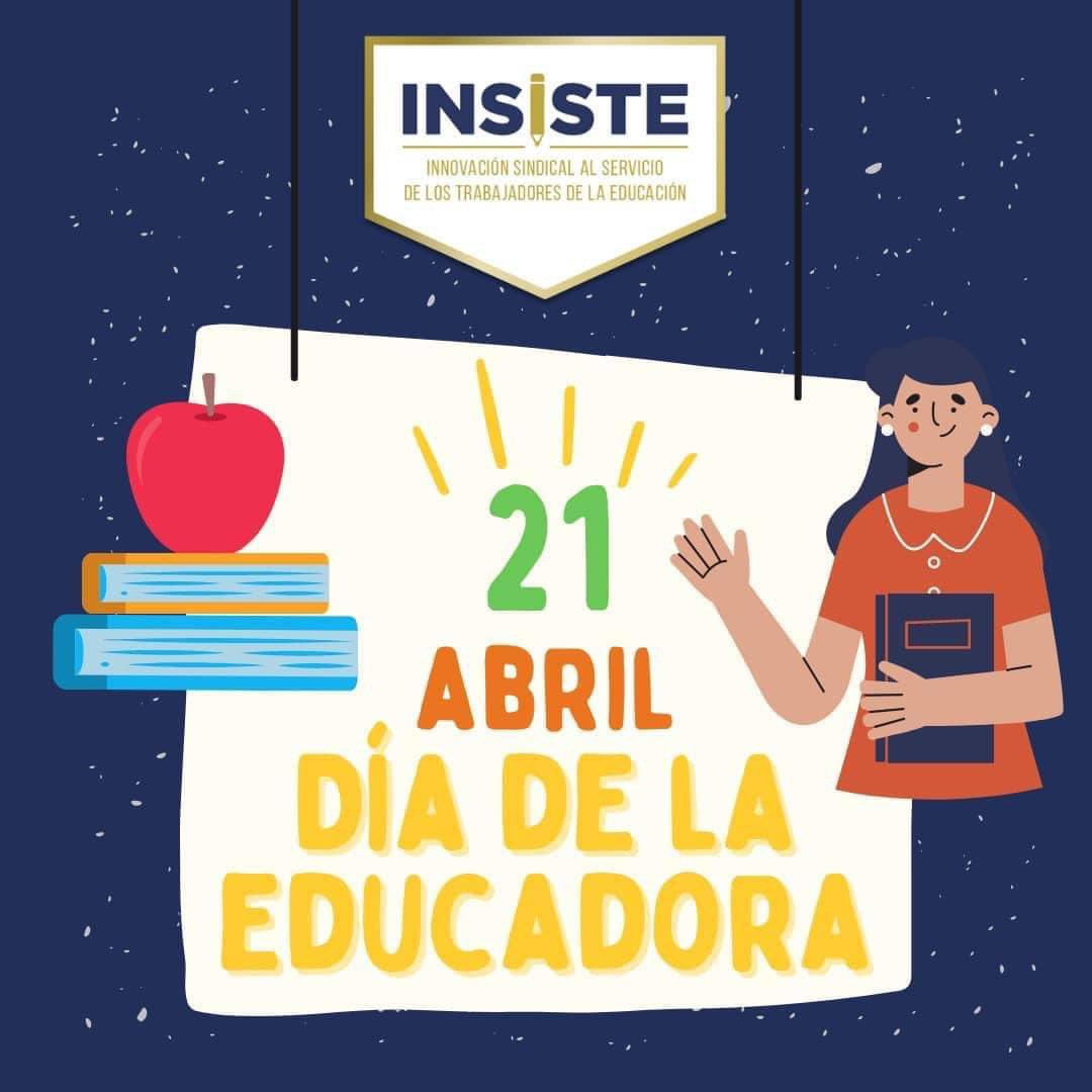 insistemx's tweet photo. En el Día de la Educadora #INSISTE les desea la mayor de las felicidades y el más justo y sustantivo de los reconocimientos.
#YOSOYINSISTE #FelizDíadelaEducadora https://t.co/z2DMD2ilxl