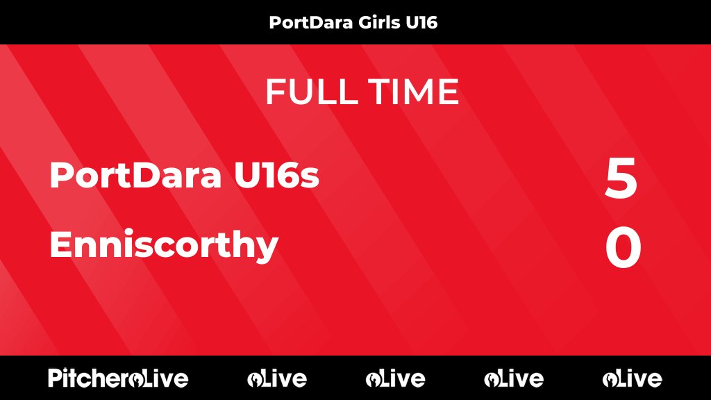 FULL TIME: PortDara U16s 5 - 0 Enniscorthy #PORENN #Pitchero pitchero.com/clubs/cilldara…