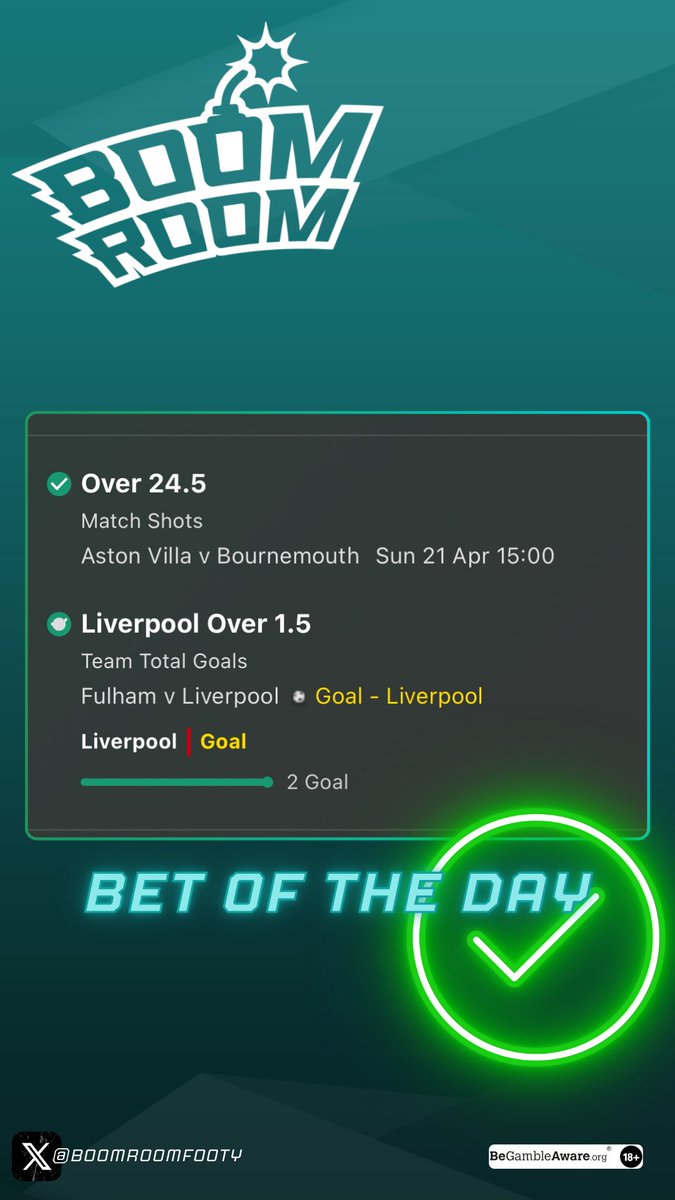 🏆 WINNER! Our Bet of the Day cruised in! 🚀 Missed the action? It was all posted in our FREE Telegram! 📲 Don’t miss more wins - join us: t.me/+NlieXZmw_l02O… #BoomRoom