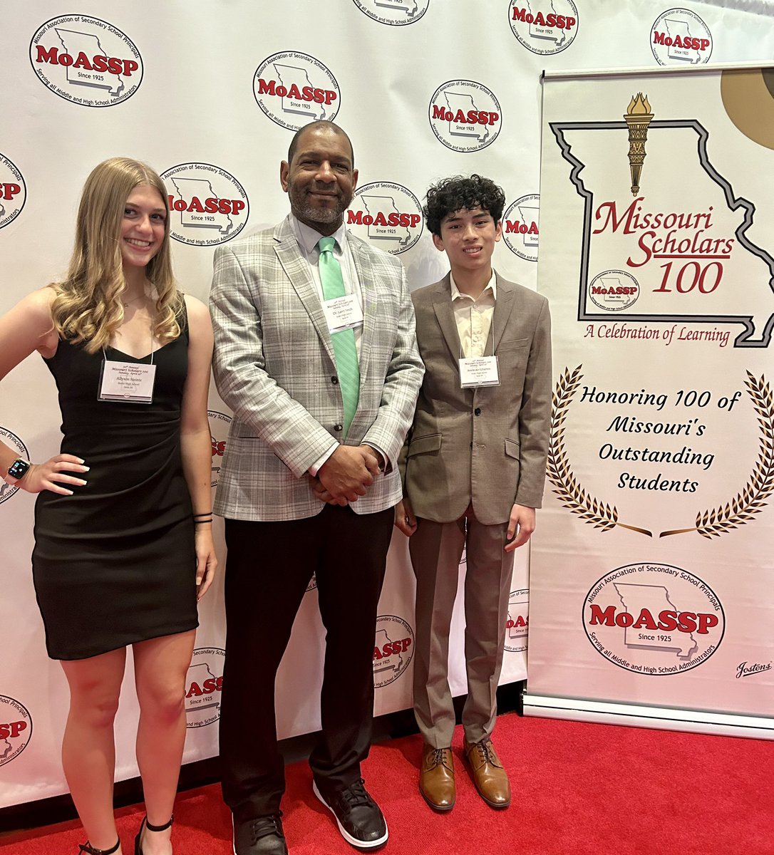 Missouri Scholars 100 luncheon. Congrats to Staley Falcons Allyson Heintz and Antonino Libarnes for being recognized among Missouri’s top scholars! @SHSFalcons @NKCSchools