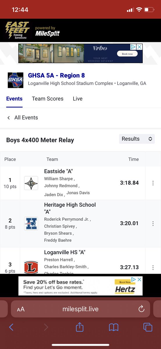 By the Grace of God ,I medaled in all 4 of my races. 2nd in the 4x1 1st in the 400(20 minutes after the 4x1) 1st in the 200 1st in the 4x400(47.2 split) @Track_Eastside @Coach_Iverson @Jonas_alijah007