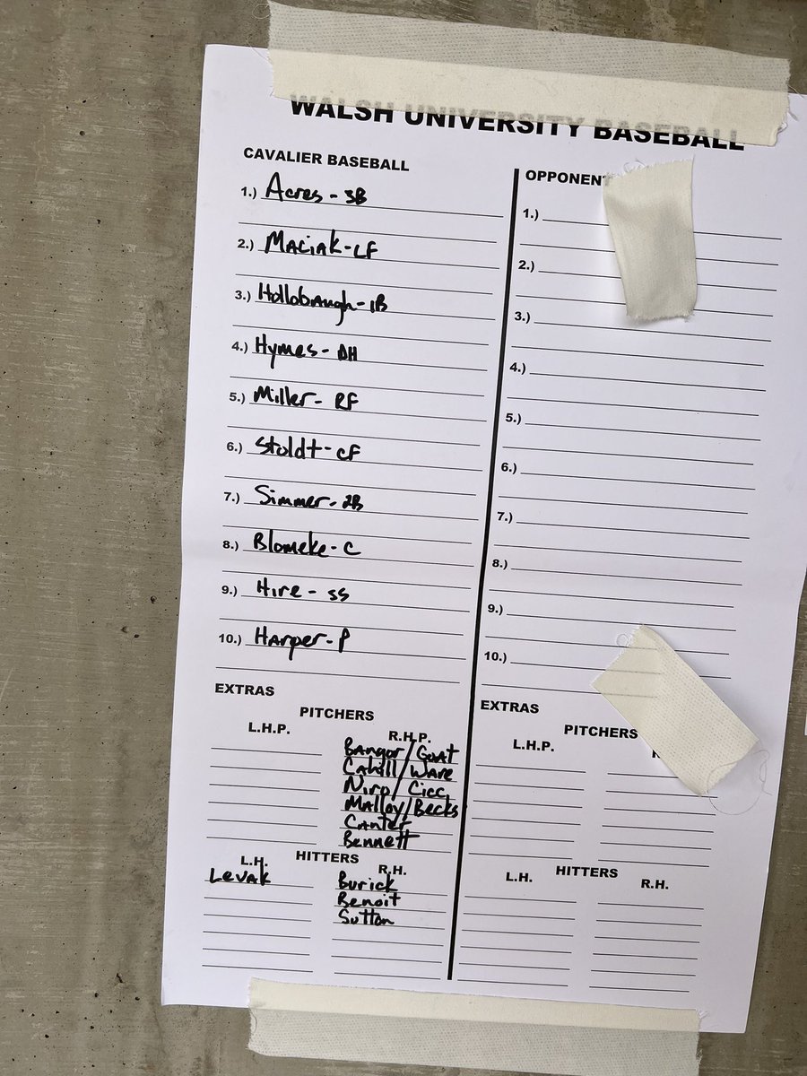 Game 3 of the series vs Findlay today. First pitch in 10 minutes
Game Time 1:00   Here is our starting 9. 
#SwordsUp⚔️