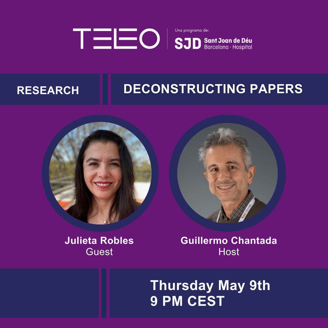 LIVE MEETING Webinar: Deconstructing Papers with Guillermo Chantada (@gchantada) and Julieta Robles (@juliettarc ) Thursday, May 9th, 2024 9 PM CEST