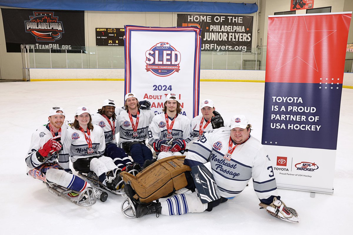 usahockey's tweet image. Congratulations to the 2024 Toyota USA Hockey Adult #SledNationals Champions! 🏆