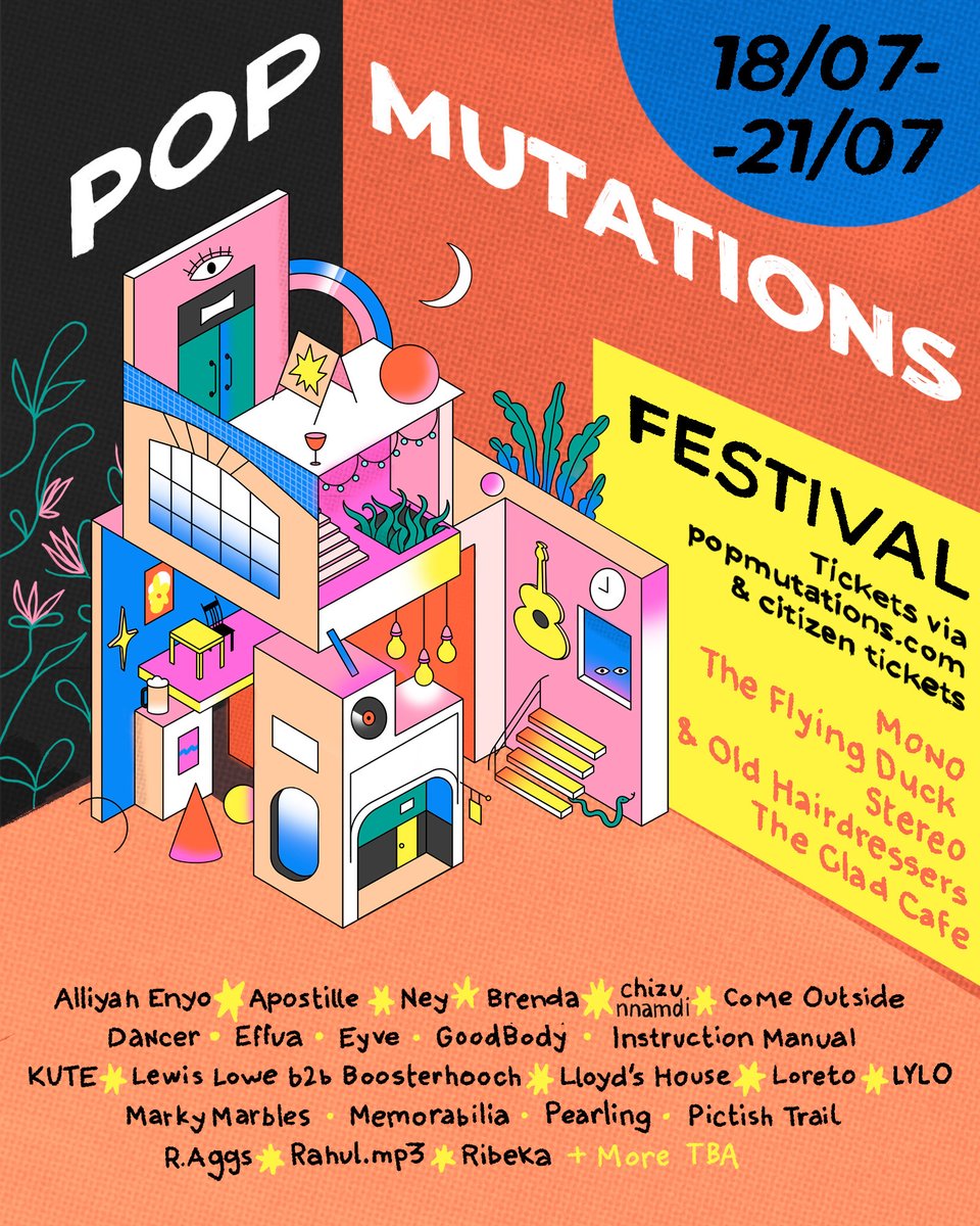 This July we play @popmutations fest in Glasgow! Cool line-up, get tickets here >> brownpapertickets.com/event/6249439?…