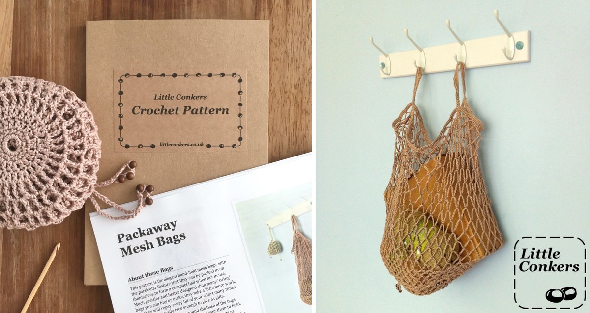 LittleConkers's tweet photo. 100% #recycled printed #CrochetPattern for a #reusable pack-away mesh bag, perfect eco-friendly gift for someone crafty https://t.co/mm5iC9pYRq
#LittleConkers #Recycled #CraftGift https://t.co/dZyIaFS2MR