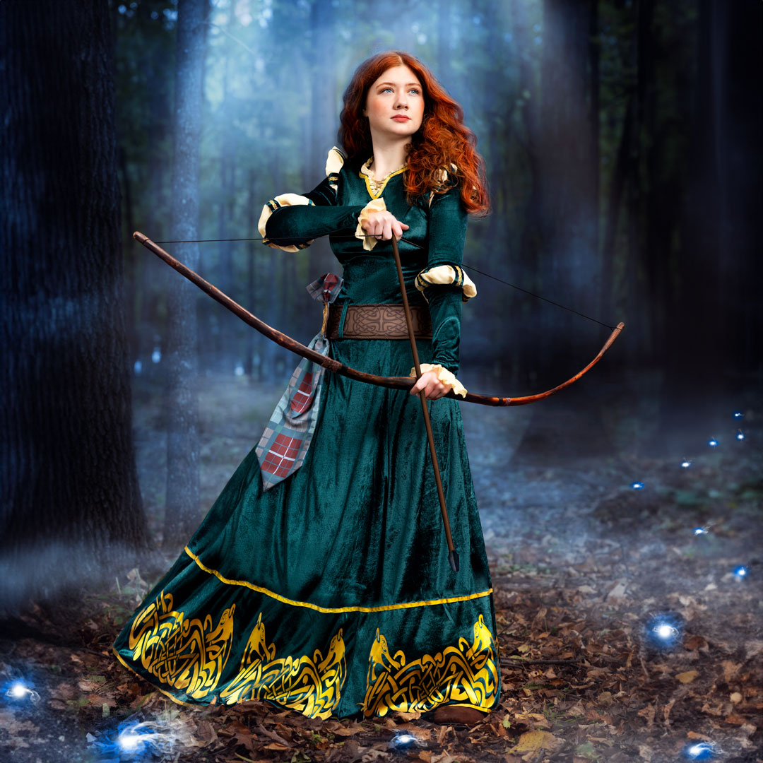 Wanna bring a famous face to the Faire? Merida is one of our top options! Shine in your style, skills, and sturdy personality, just like the Disney Princess, when you add this exclusive Brave costume to your Renaissance Faire lineup! 🔽 bit.ly/3U9UTj2