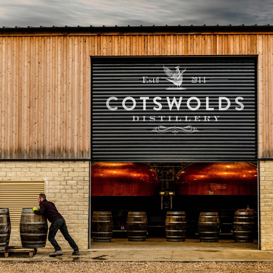 Cotswoldistill's tweet photo. The magic of maturation: Our casks are not just containers, but vessels of transformation. From American Oak to Red Wine Barriques, each cask imparts unique flavours, enriching our spirits with complexity and character. #CaskMagic #WhiskyMaturation https://t.co/IfSiZknzju