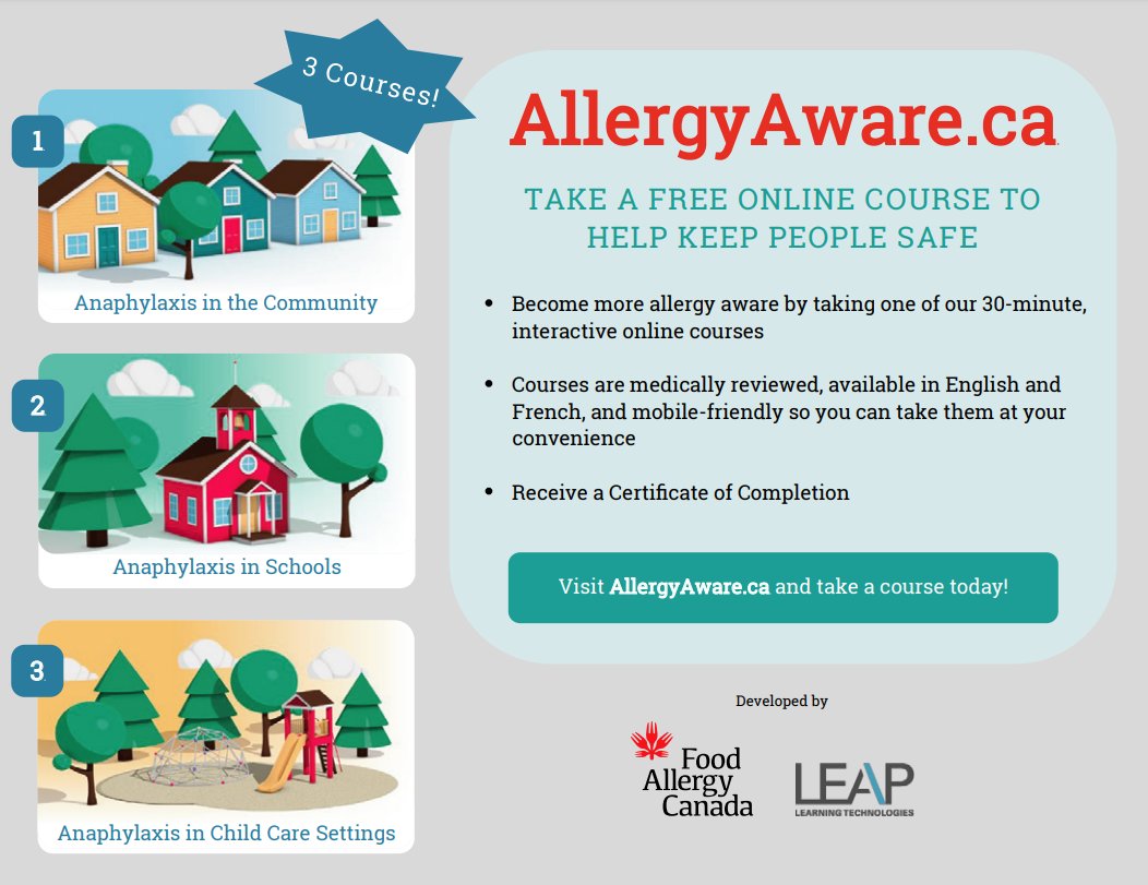 When it comes to helping your loved ones live with food allergy, knowledge is power. Become more allergy aware by taking one of our 30-minute, interactive online courses. Visit allergyaware.ca to learn more.