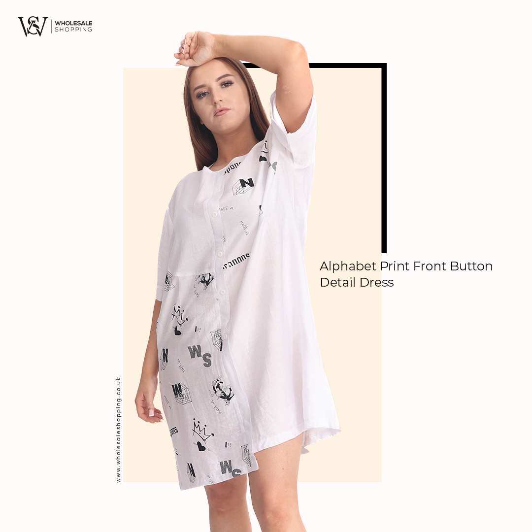 Make a statement with our Alphabet Print Front Button Detail Dress! Perfect for adding a touch of fun to your wardrobe.

Buy Now: rb.gy/b4ogeh

#dress #alphabetprint #womendress #summerstyle #statementpiece #cheapprice #buyinbulk #wholesaleprice #wholesaleshopping