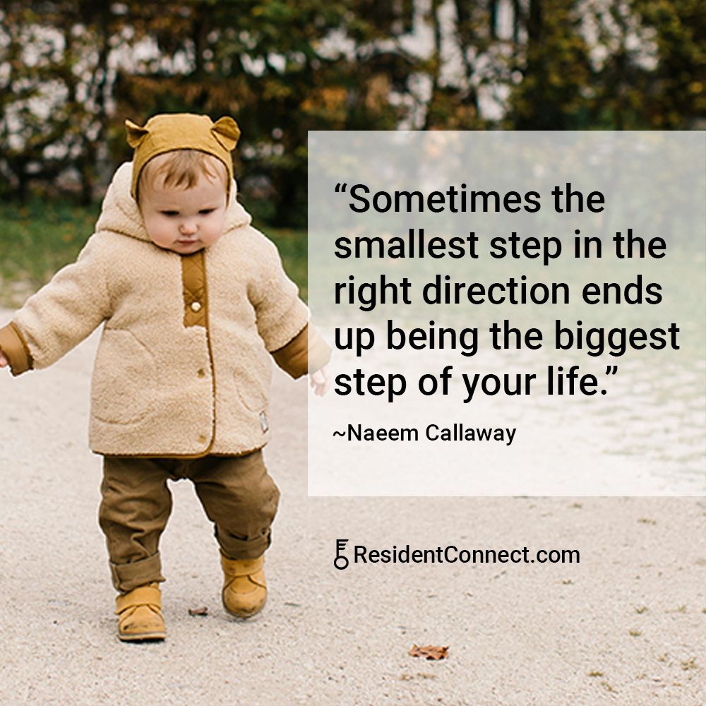 'Sometimes the smallest step in the right direction ends up being the biggest step of your life.'
~Naeem Callaway

#SundayInspiration