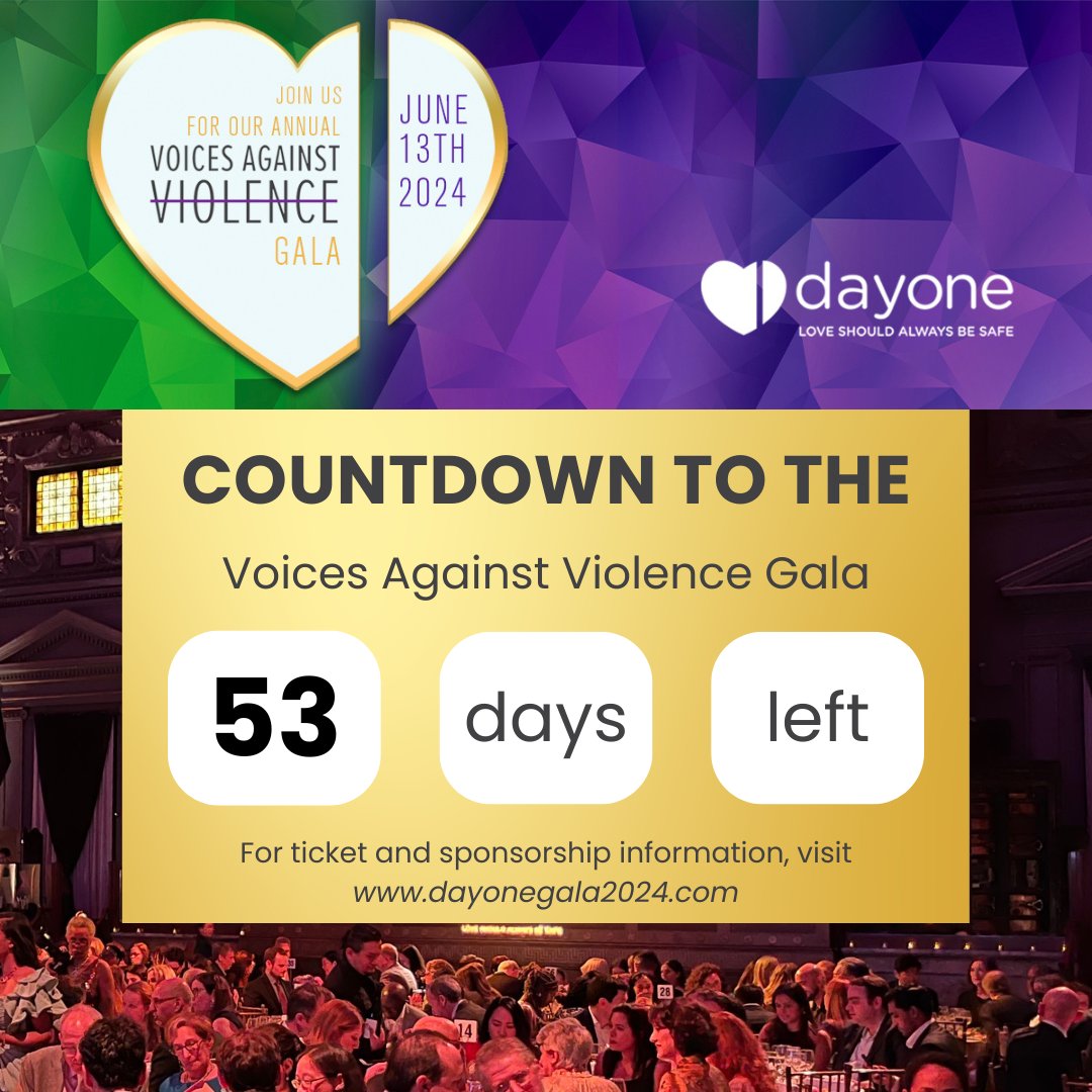 53 days until our Voices Against Violence Gala! Ticket purchases & sponsorships enable us to provide vital counseling, legal support & preventive education to young people across NYC. To purchase, visit dayonegala2024.com 💚💜 #VoicesAgainstViolence #gala #nycevents #nyc