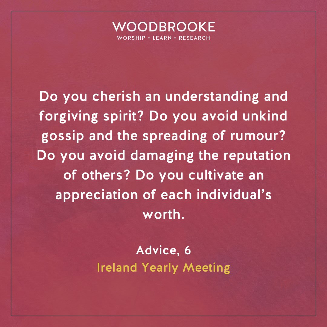 Advice, 6 Ireland Yearly Meeting