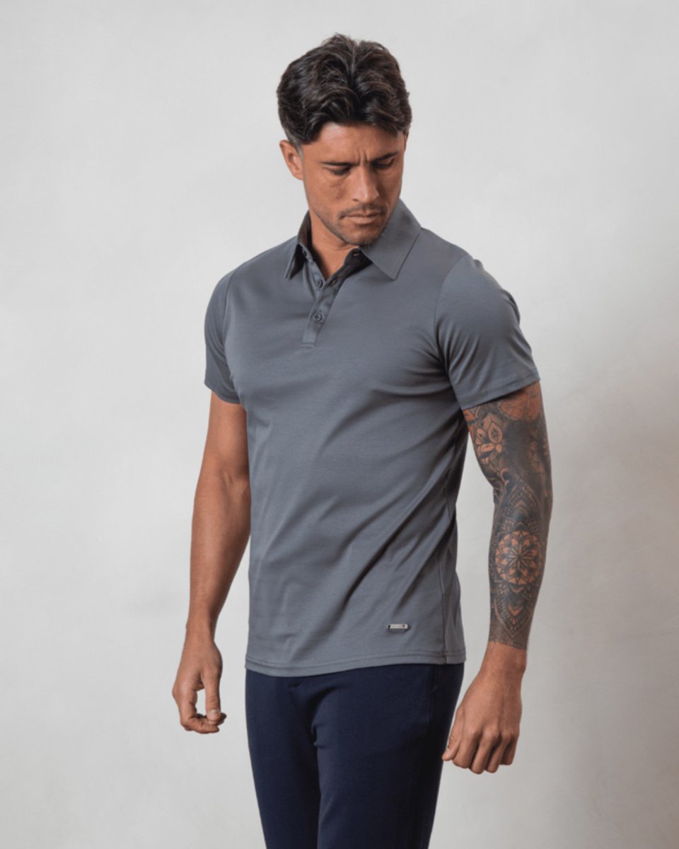 Indulge in luxury and sophistication with our Men's Belier Grey Mercerised Premium Polo Shirt. Versatile enough for any occasion - whether it's a night out, a party, or office wear. - Upgrade your wardrobe today! Shop now. 🛍️odsdesignerclothing.com/collections/be…