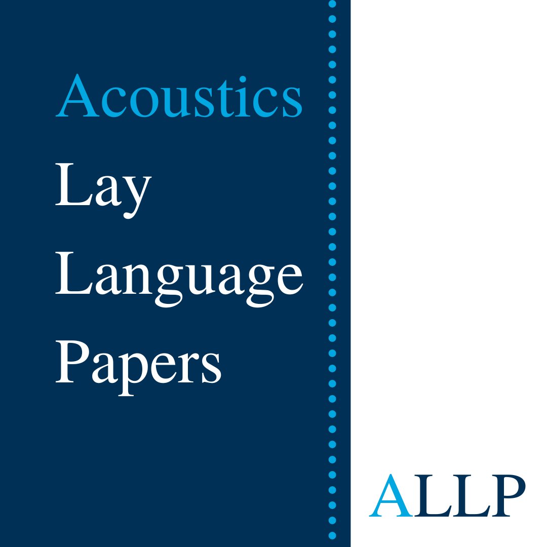 MEETING INFO Submit a lay language version of your #ASA186 presentation to be posted on our press website! News organizations routinely cover ASA meetings, in part due to the Acoustics Lay Language Papers prepared by meeting authors. Submission details at acoustics.org/lay-language-p…