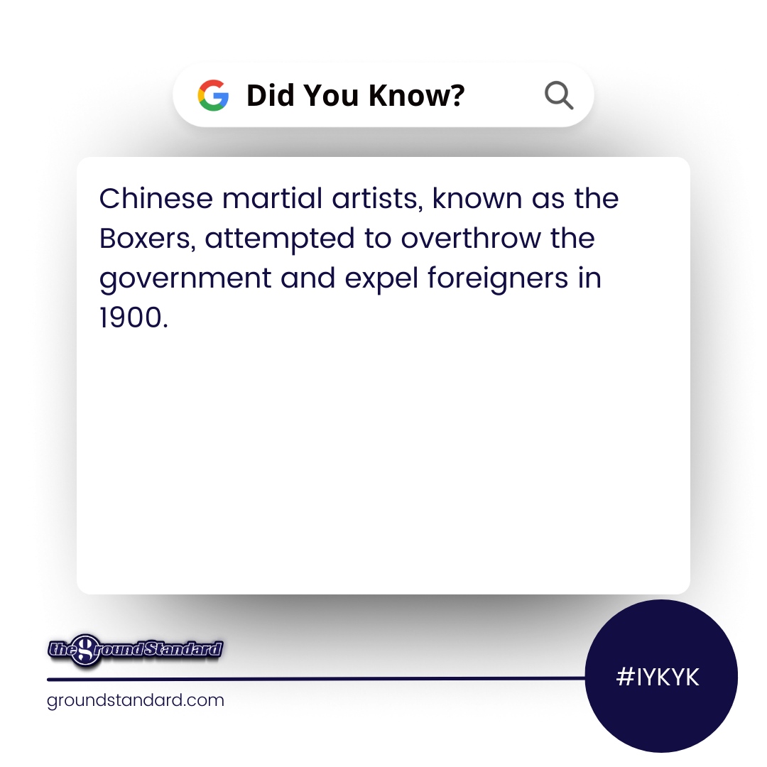 The Boxer Rebellion, a historical uprising where martial artists took center stage in a bold attempt to shape their nation's destiny. Known as the Boxers, these fighters combined their martial prowess with a fervent desire for change. #groundstandard #boxerrebellion