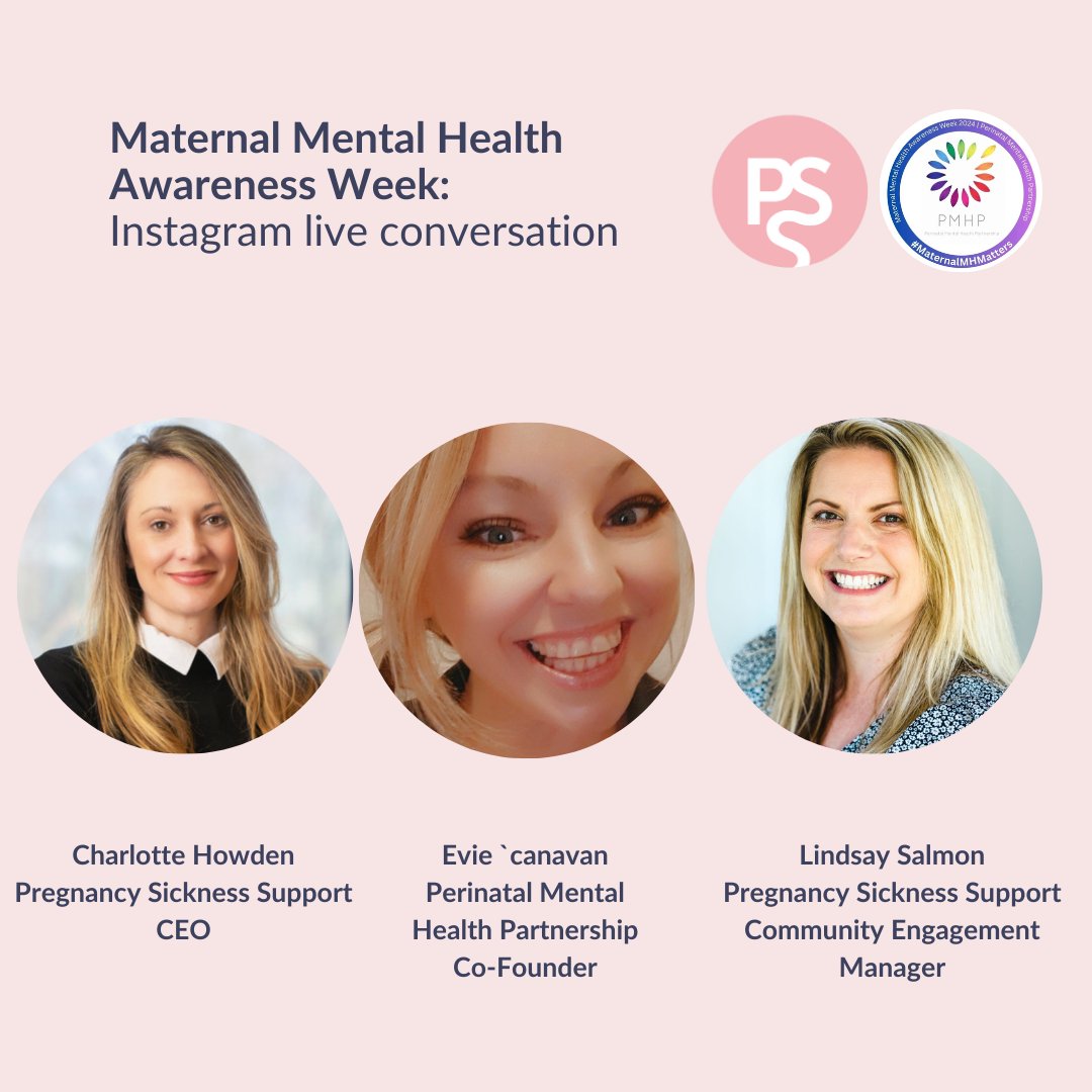 💻 Join PSS CEO Charlotte Howden & PSS Support Community Engagement Manager Lindsay Salmon as they join Evie Canavan Perinatal Mental Health Partnership Co-Founder, 29 April at 1 pm online for Maternal Mental Health Awareness week. #HGAwareness #MaternalMentalHealthAwarenessWeek