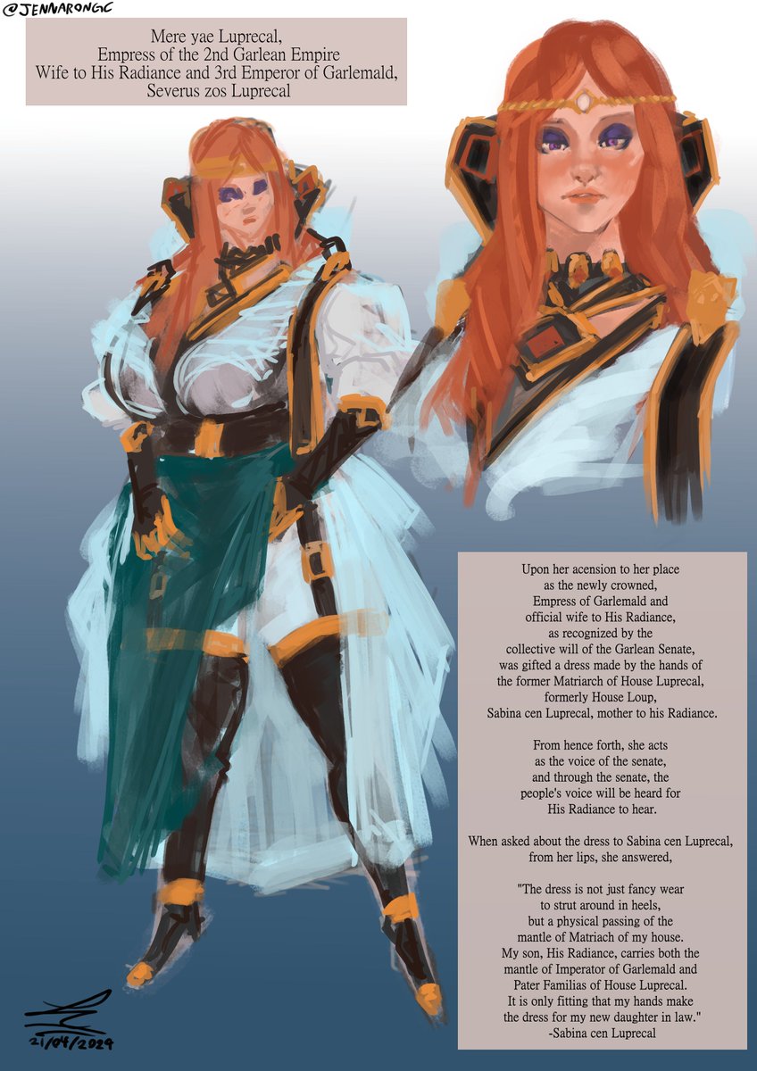 JennarongC's tweet photo. Mere yae Luprecal, Empress of Garlemald and wife to His Radiance, the 3rd Emperor of Garlemald, Severus zos Luprecal. https://t.co/YgTi2VBIdk