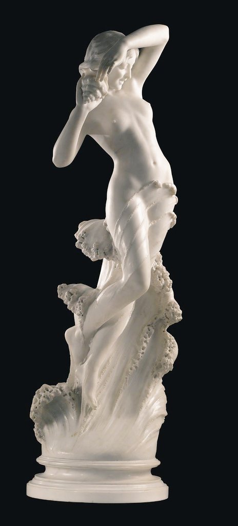 'Sea Nymph' by F. #Vichi (1875-1945) #marble #fineart