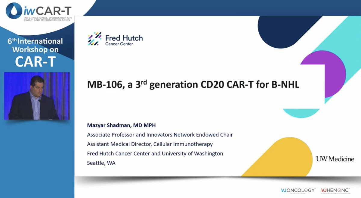 VJHemOnc's tweet photo. #iwCART24 | @mshadman (@fredhutch) discusses CD20-targeted auto CAR-T for #FollicularLymphoma

 #iwCART24 @VJHemOnc #iwCART #CART #CellularTherapies #Lymphoma #Lymsm https://t.co/JcwVFVSPsW