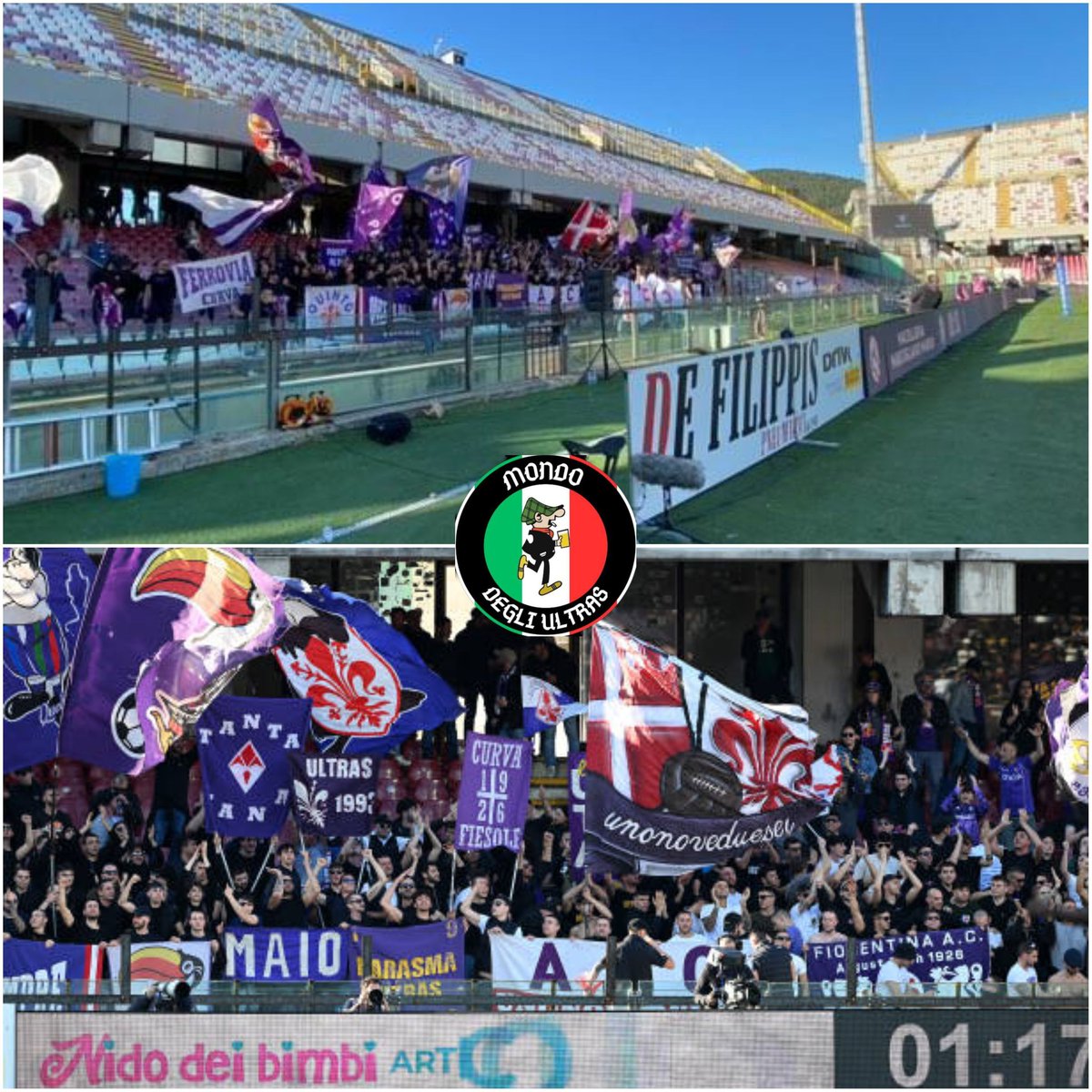 Salernitana vs FIORENTINA 21/04/24🇮🇹 #salernitanafiorentina 
📸@mondo_degli_ultras #ultras