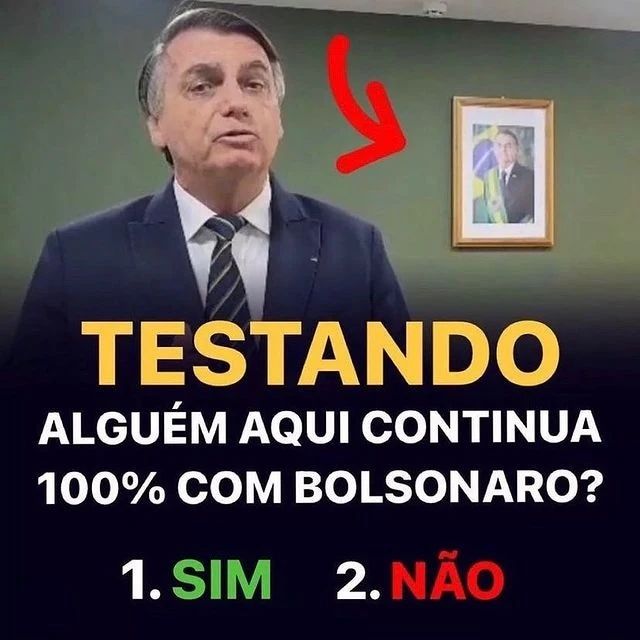 Você continua 100% com o Presidente Jair Bolsonaro?