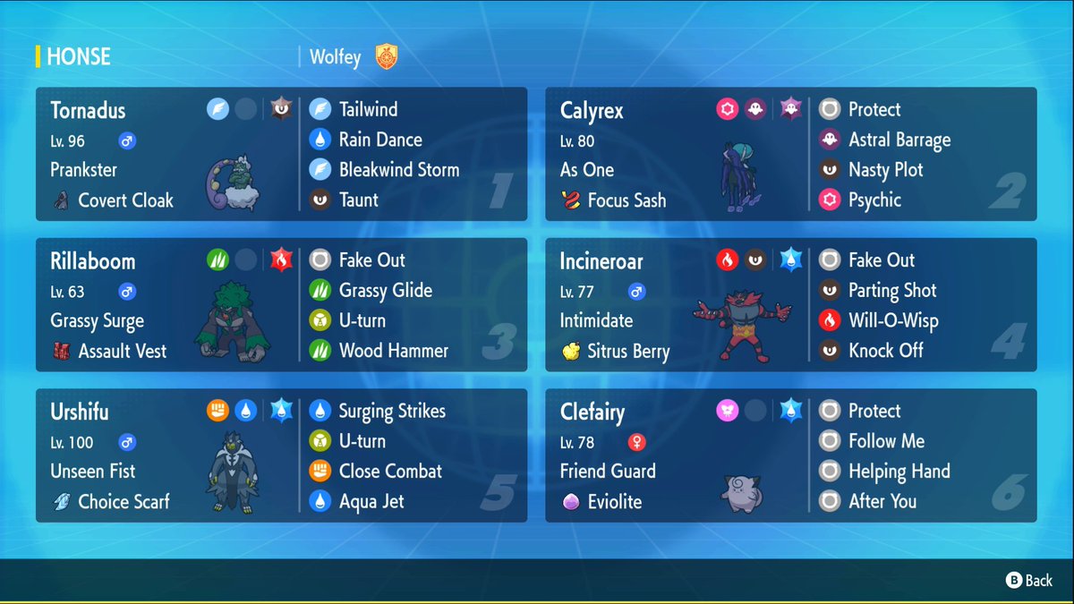 WolfeyGlick's tweet photo. I won a big online tournament with Clefairy! Calyrex-shadow is really really strong. Rental team, EV spreads, and the explanation is up on Patreon. I recorded all my games so I'll eventually post a video on my run! https://t.co/DJDw75Vgrh