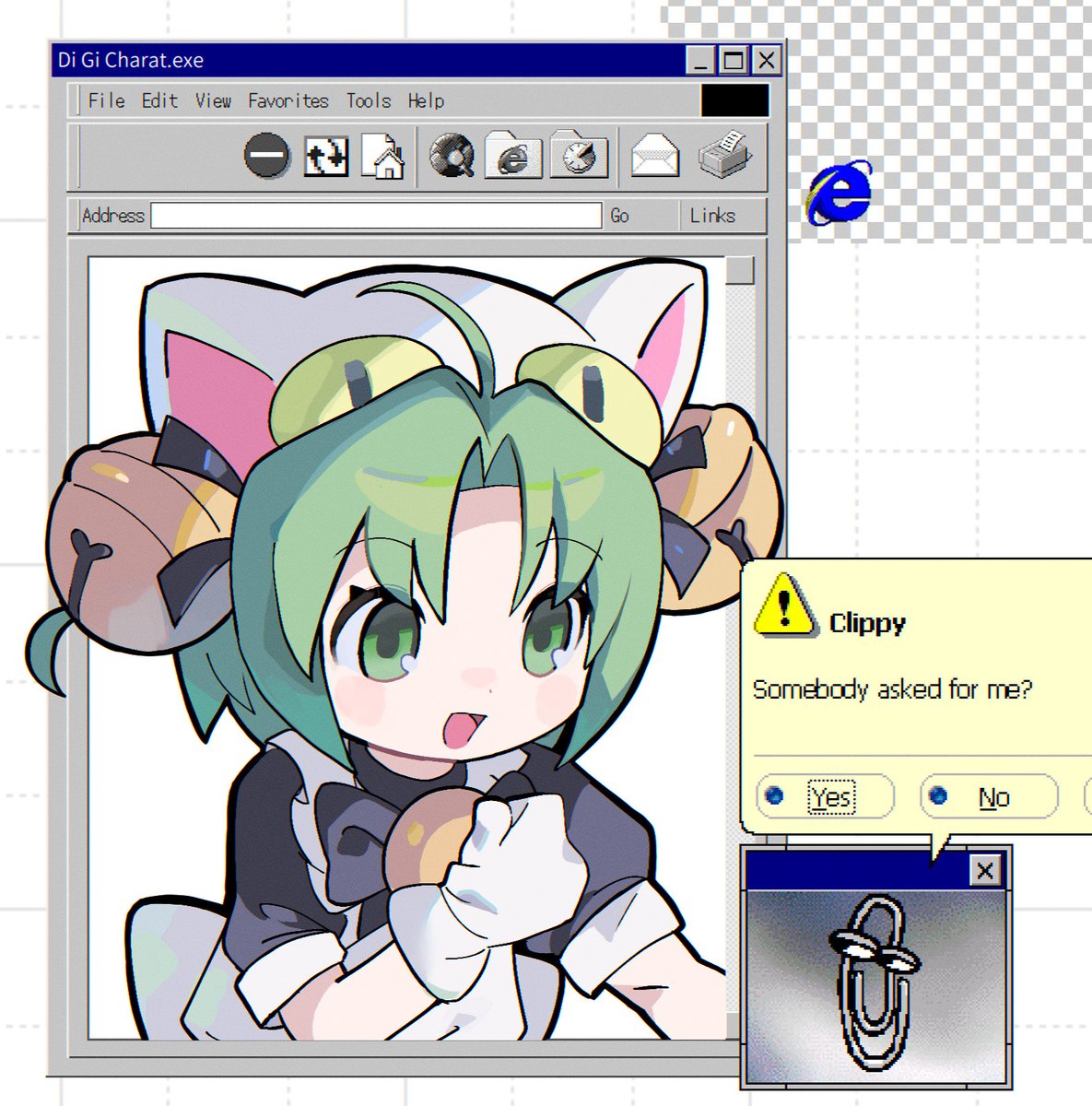 デ・ジ・キャラット #でじきゃらあーと Clippy ~ ?