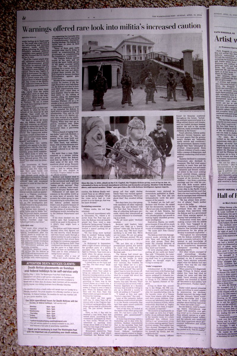 Front page of today's Metro section of the Washington Post. This has been among the most stressful stories I've ever covered, but I'm grateful for the post for heavily citing my reporting and taking it seriously. There are still a lot of questions left unanswered.