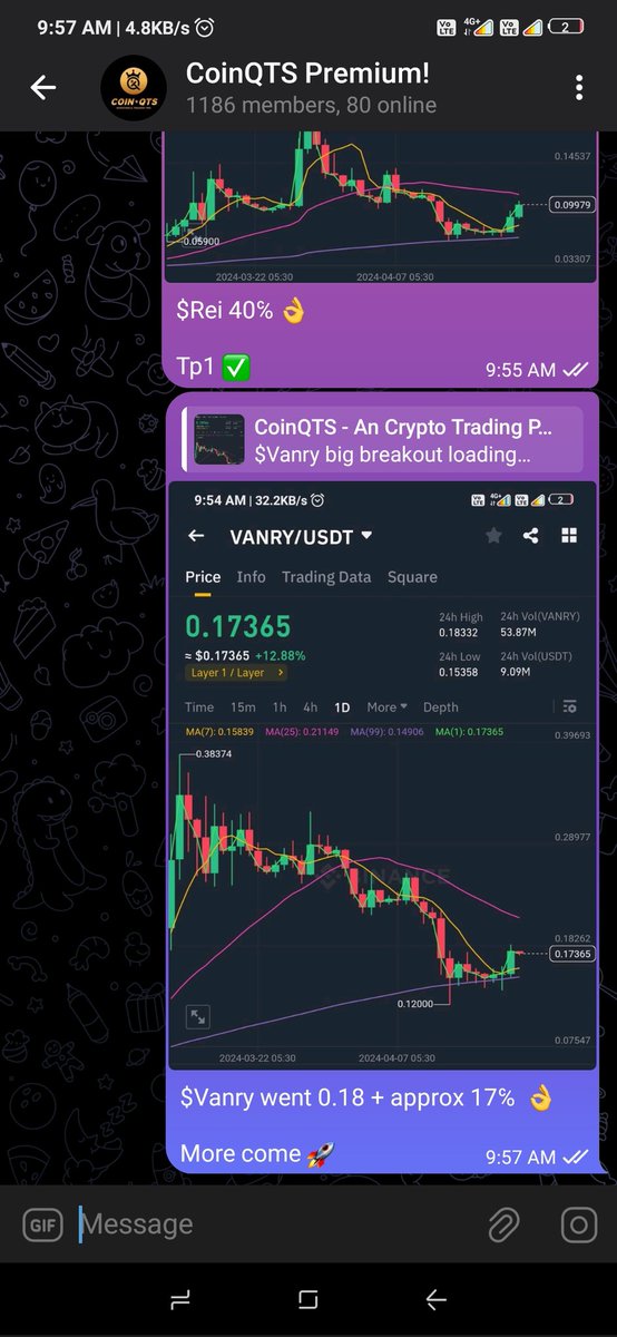 CoinQTS's tweet photo. $Rei🔥 40℅  - $Vanry 20℅ sweetProfit in Premium Group 🤑

For paid group contact here 👉   https://t.co/XAcOG4xoqn

Lifetime membership price $50 (One Time Payment) ✍️

#kucoin #Binance                            #bybit #coindcx  #Coinbase #MEXC #OKX https://t.co/G1WXdS7ext