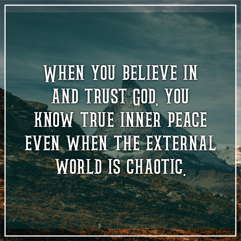 When you believe in and trust God, you know true inner peace even when the external world is chaotic.

ghsza.com

#Christian #christianity #Bible #theBible #Creator #peace #religion #pray #gospel #ghsza #GraceUponGrace #HopeInChrist #SpiritualGrowth