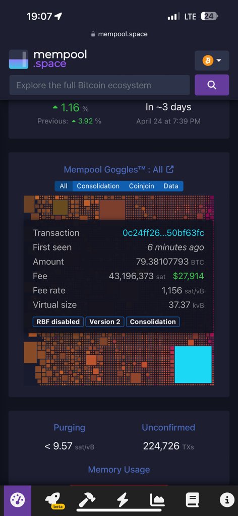 VinnyLingham's tweet photo. Someone just paid a $27,914 fee to have their transaction processed on the #Bitcoin network… https://t.co/qakjwQghlK