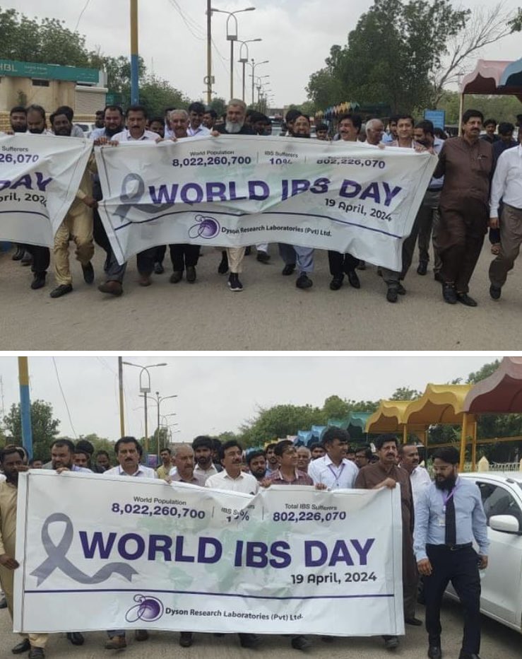 Awareness walk by P.N.S. Diagnostic & Research Institute of GI & Hepatology in Jamshoro, Pakistan was very impactful on April 19th for #WorldIBSDay2024 to spread awareness, educate and support those with #IBS