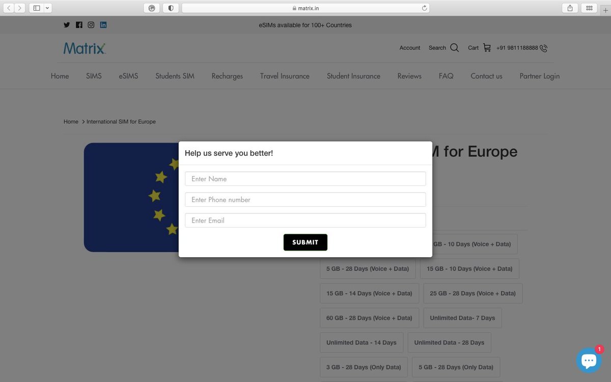 KamakshisJourn1's tweet image. Thank you #MatrixSIM helping me eliminate you from choices.Asking me to fill a form before I knew anything about your services! I like your style and confidence. @MatrixTravelApp @MatrixCellular2