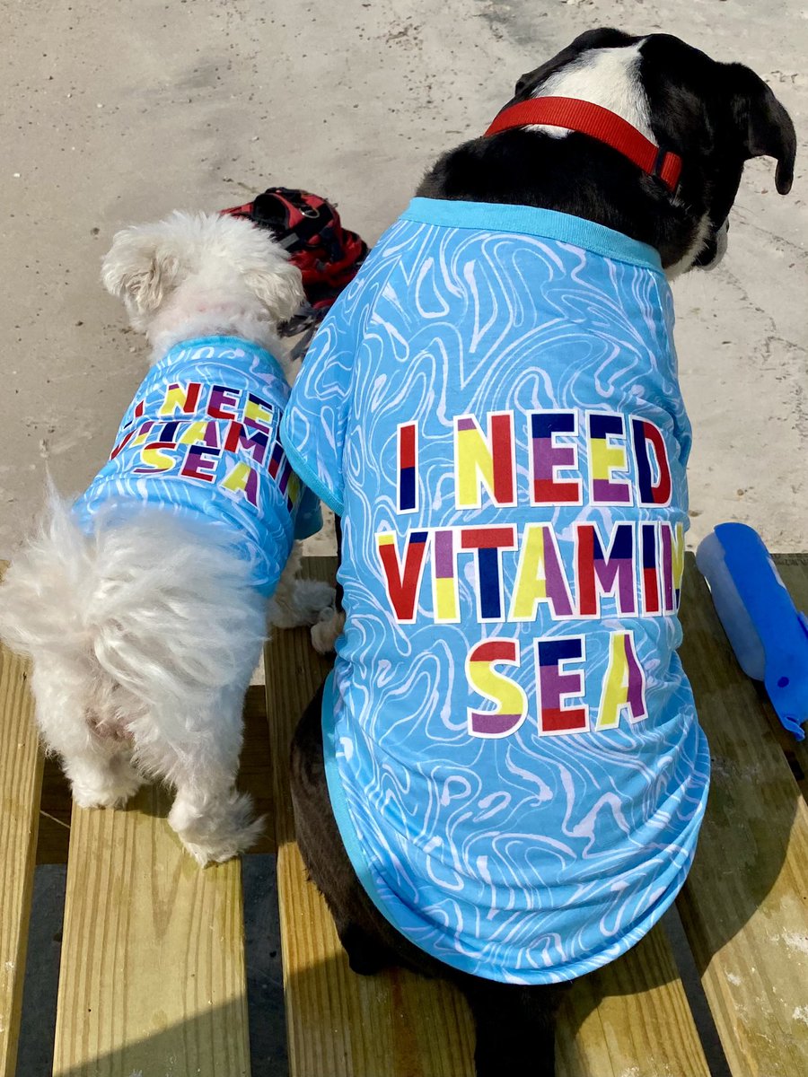 The girls matching wardrobe because can’t we all use some Vitamin sea?