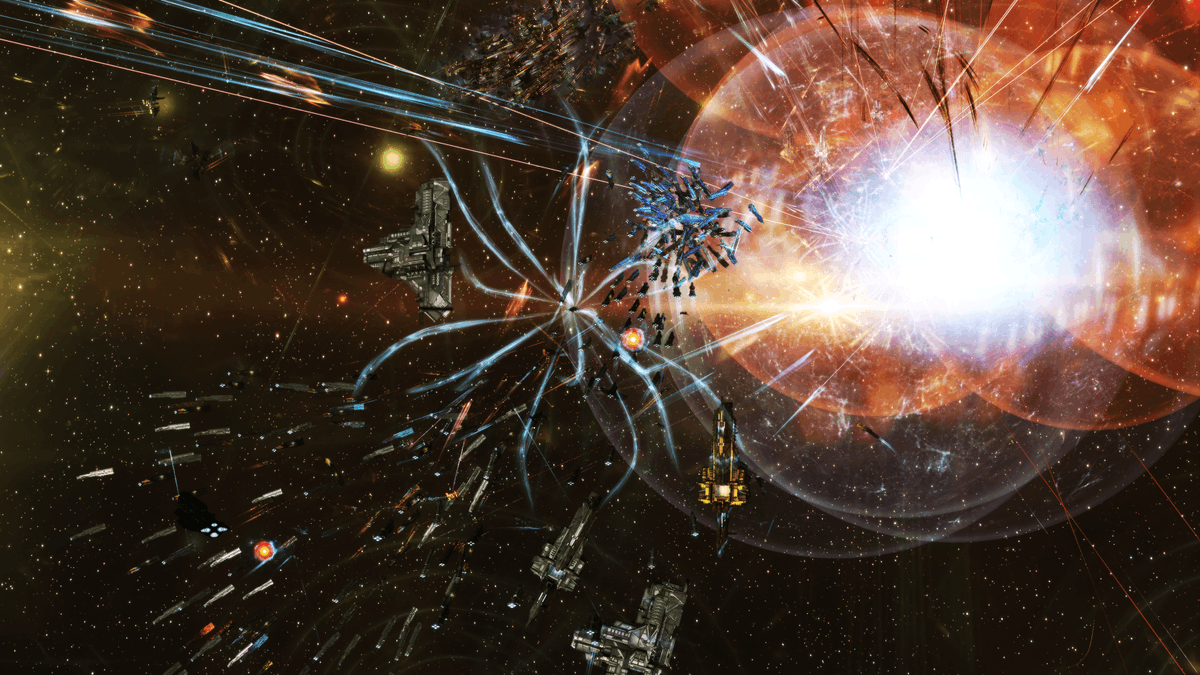 Yesterday afternoon, in the system of U-QVWD, 3100 pilots clashed over the fate of a Fortizar. The fleets consisted of Rokhs, Barghests, Navy Ravens, Nightmares, Paladins, and Fleet Tempests. We love to see a battleship brawl! What were you flying? #Tweetfleet #EVEOnline