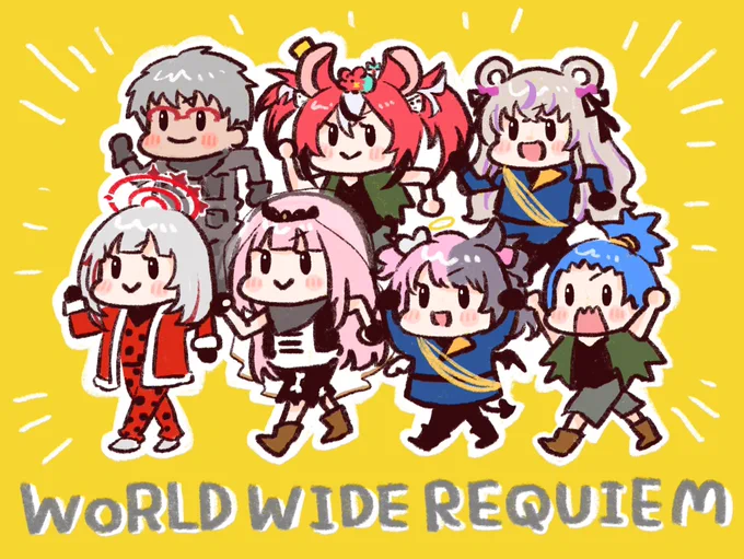 ワールドワイドレクイエム最高ーーーーッッ!!  #VCRRUST めっちゃ楽しかったッッ!! #callillust #ぷるるあーと #dttoart #BaelzBrush #かいてって #アランの画廊 #MARUTAKEEEE #WWR最高 