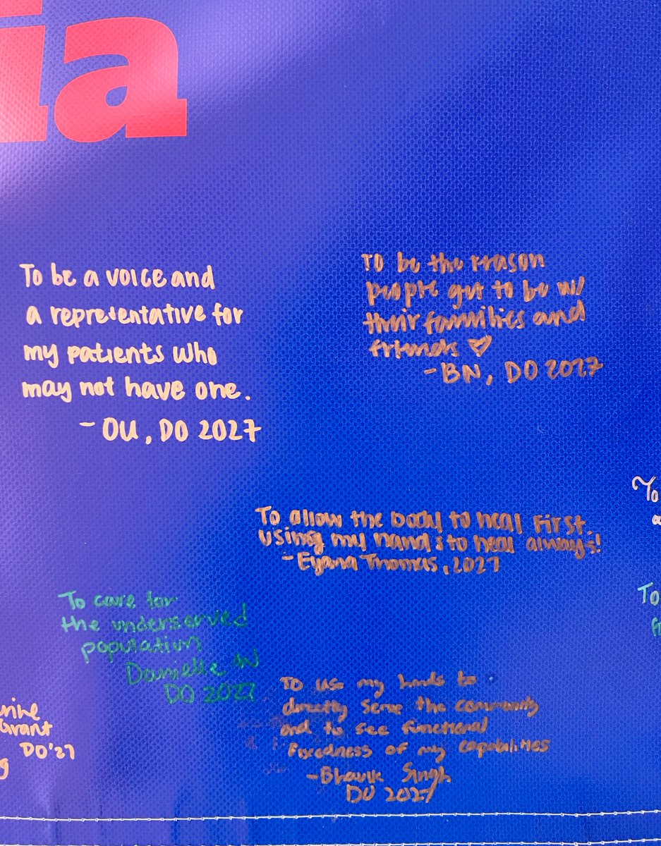 Earlier this week, medical students at PCOM Georgia shared their “why” on a celebratory #NOMWeek banner created by the DO Council. Throughout the rest of the week, the banner was displayed in the campus Atrium. Click through the images below to read what they had to say! #WhyIDO