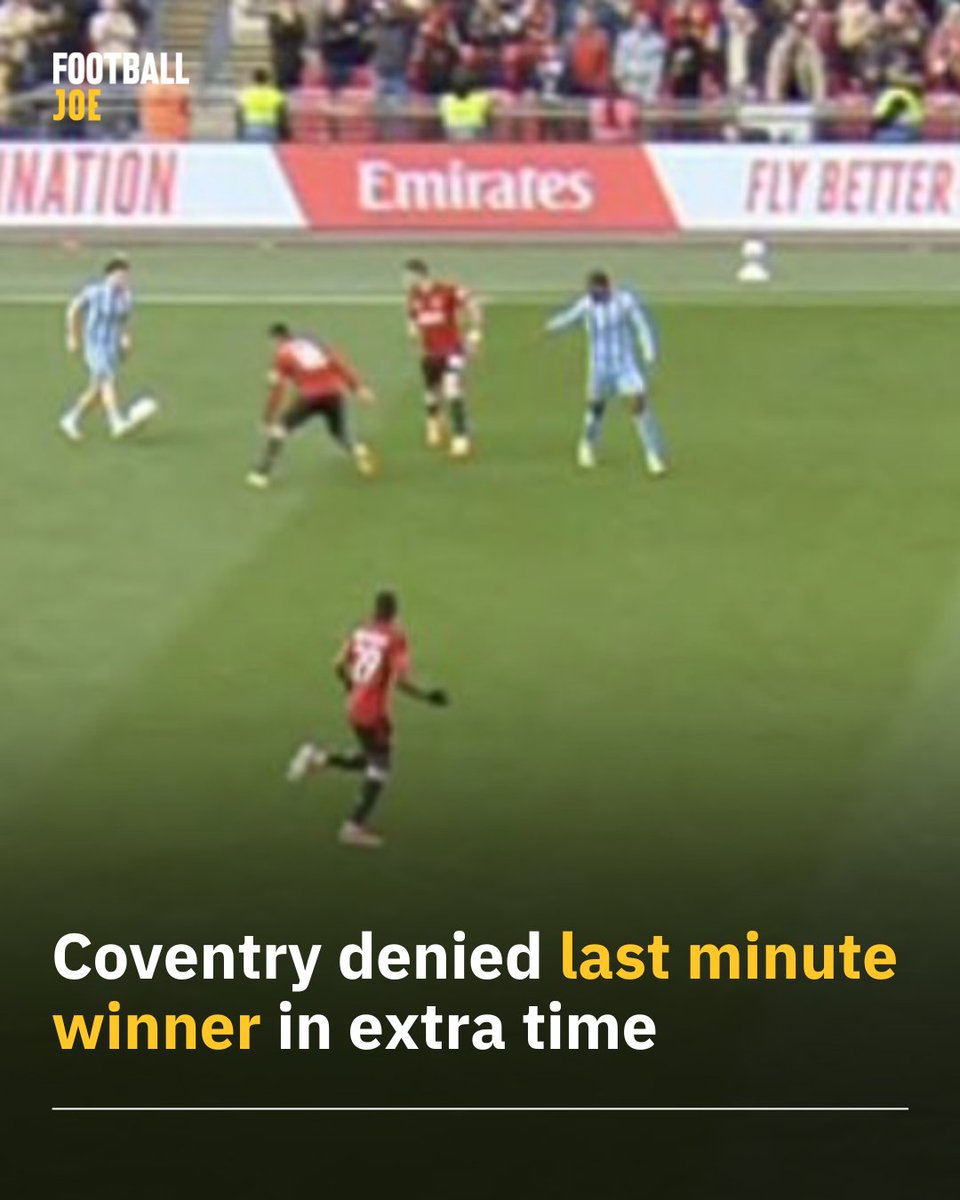 Coventry were this close from the FA Cup final and now have to contend with penalties Read more: bit.ly/49Bk4zr