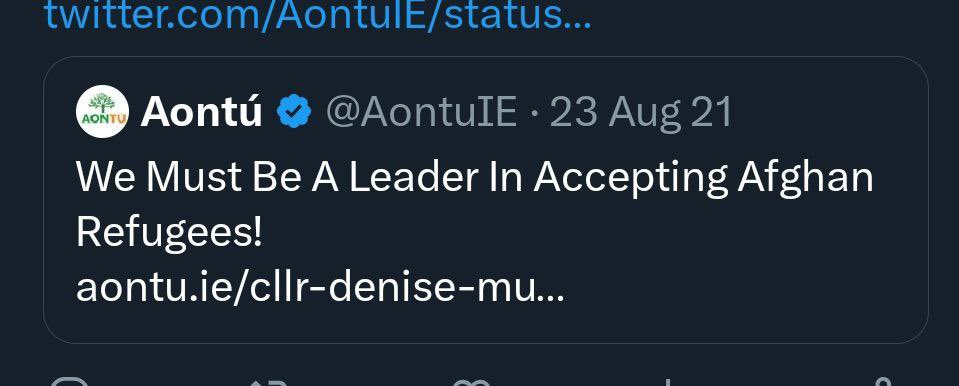 @truth_life_hope @Normajeanhm @limerick_now @AontuIE @SenatorKeogan Yes it’s very clear. 
Aontu want to take care of more asylum seekers they want more ‘diversity’. So no they won’t be putting the Irish first.